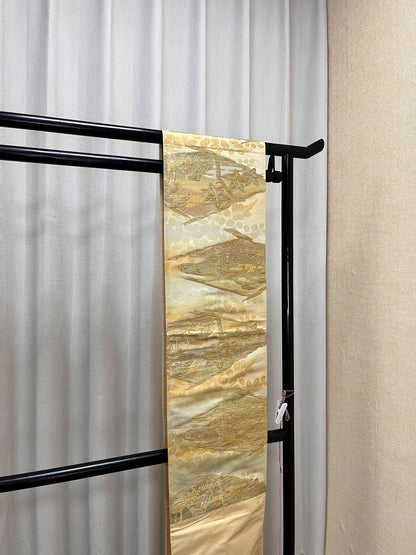 Vintage Silk Kimono Obi Belt: Japanese Fukuro Obi (Rank A)