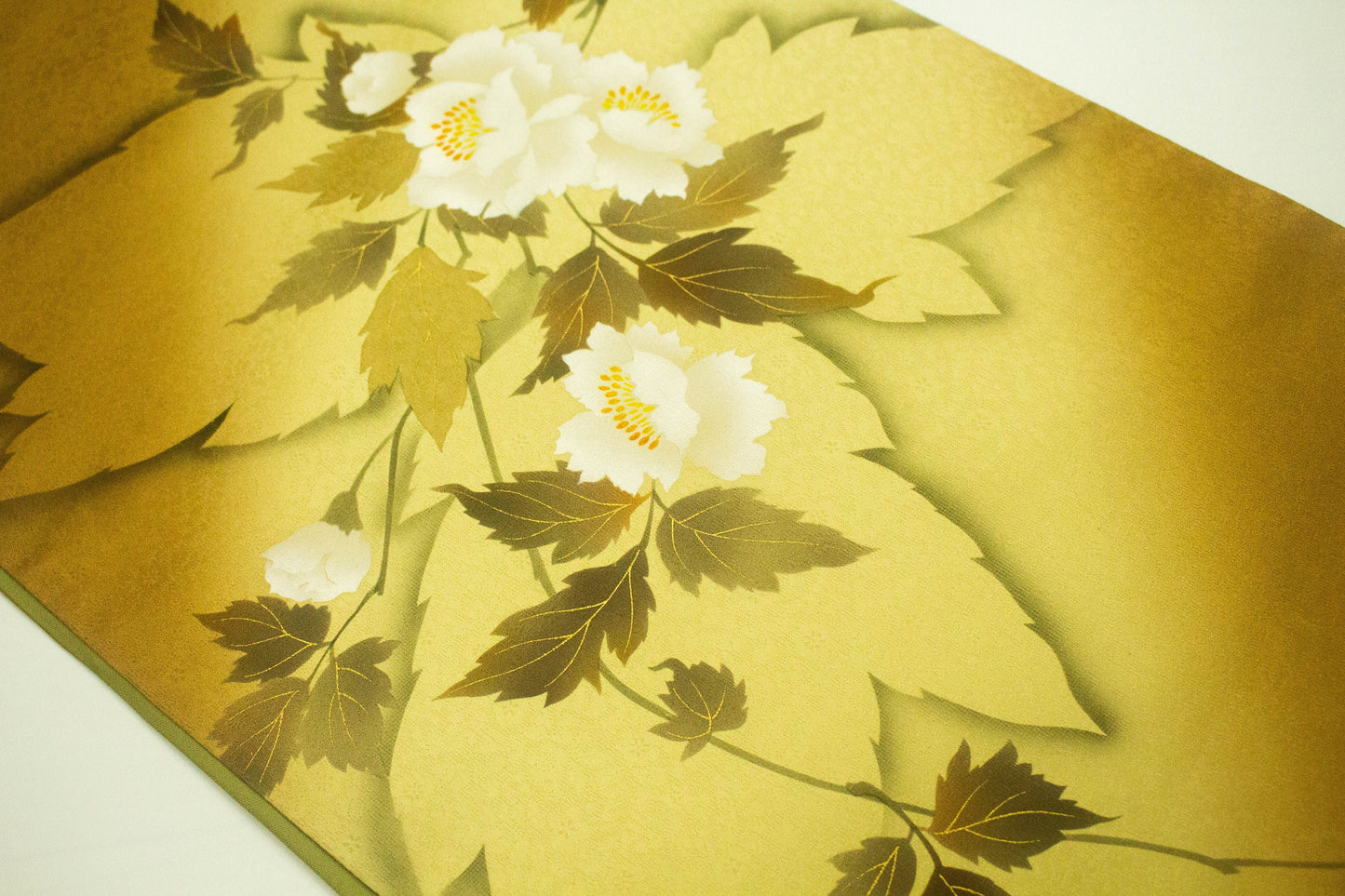 Vintage Silk Fukuro Obi Belt: Kimono Dyeing and Weaving Artist- TANGE Yusuke