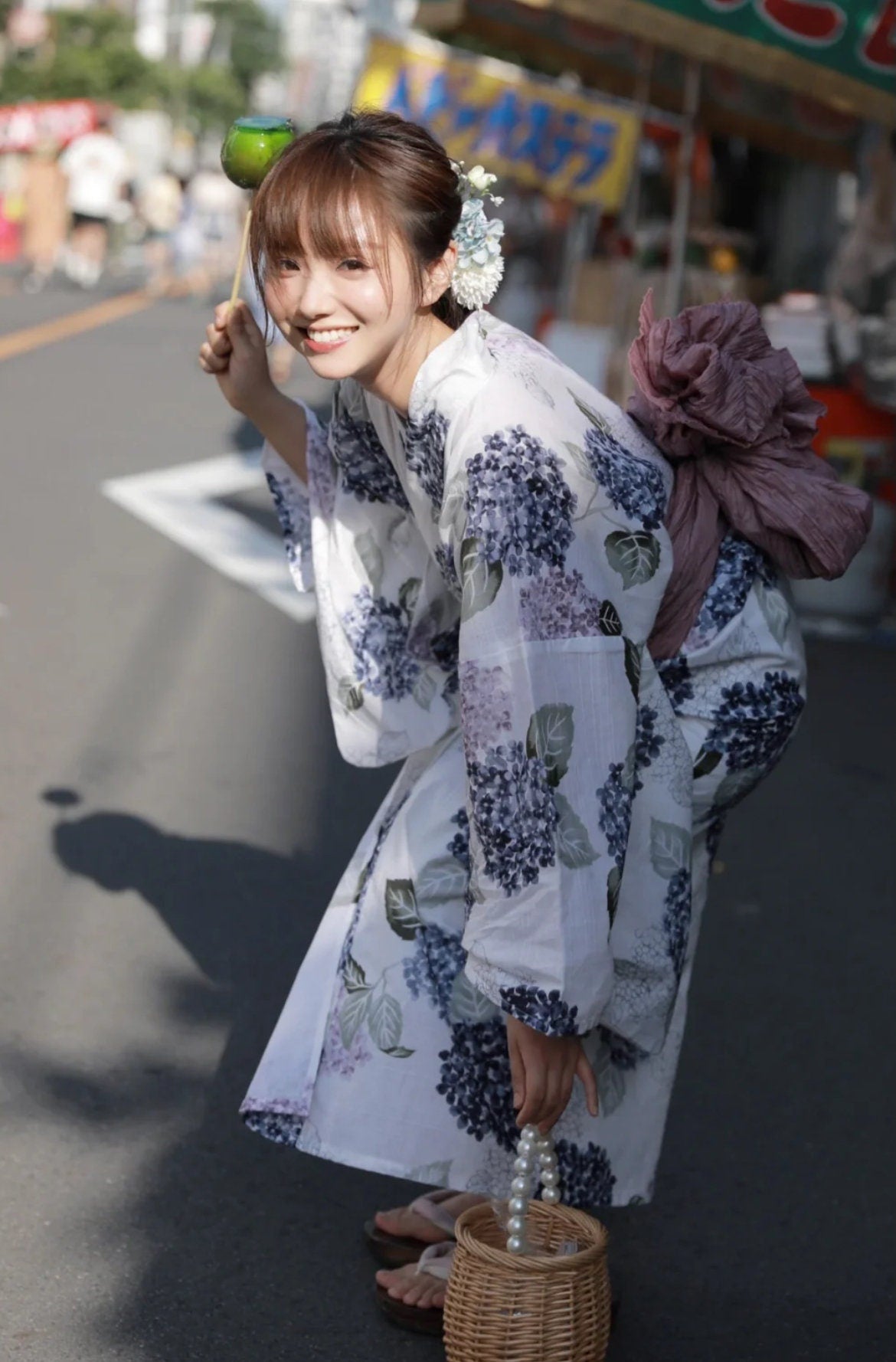 Japanese Yukata Set with Easy Wearing Obi