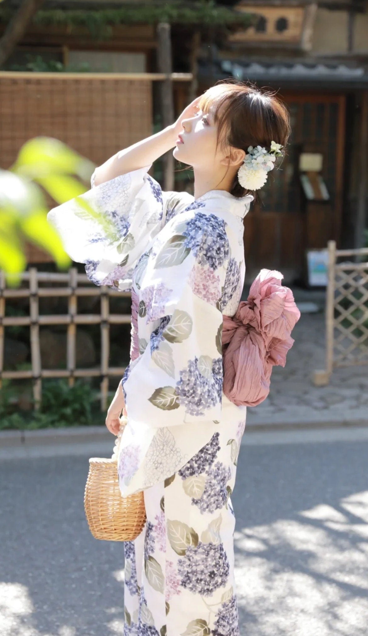 Japanese Yukata Set with Easy Wearing Obi