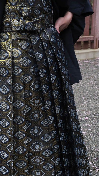 Traditional Men's Hakama & Kimono 2PCS/9PCS Gift Set, Japanese Kimono Pants