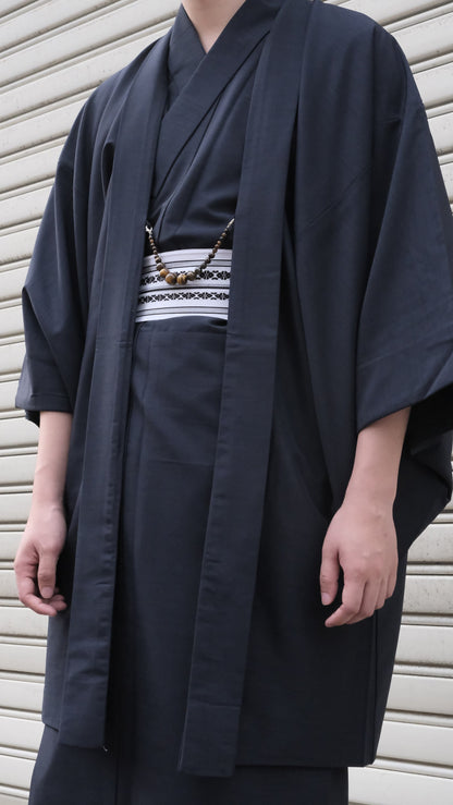 Yellow Tiger's Eye Haori Himo: Men's Kimono Accessory
