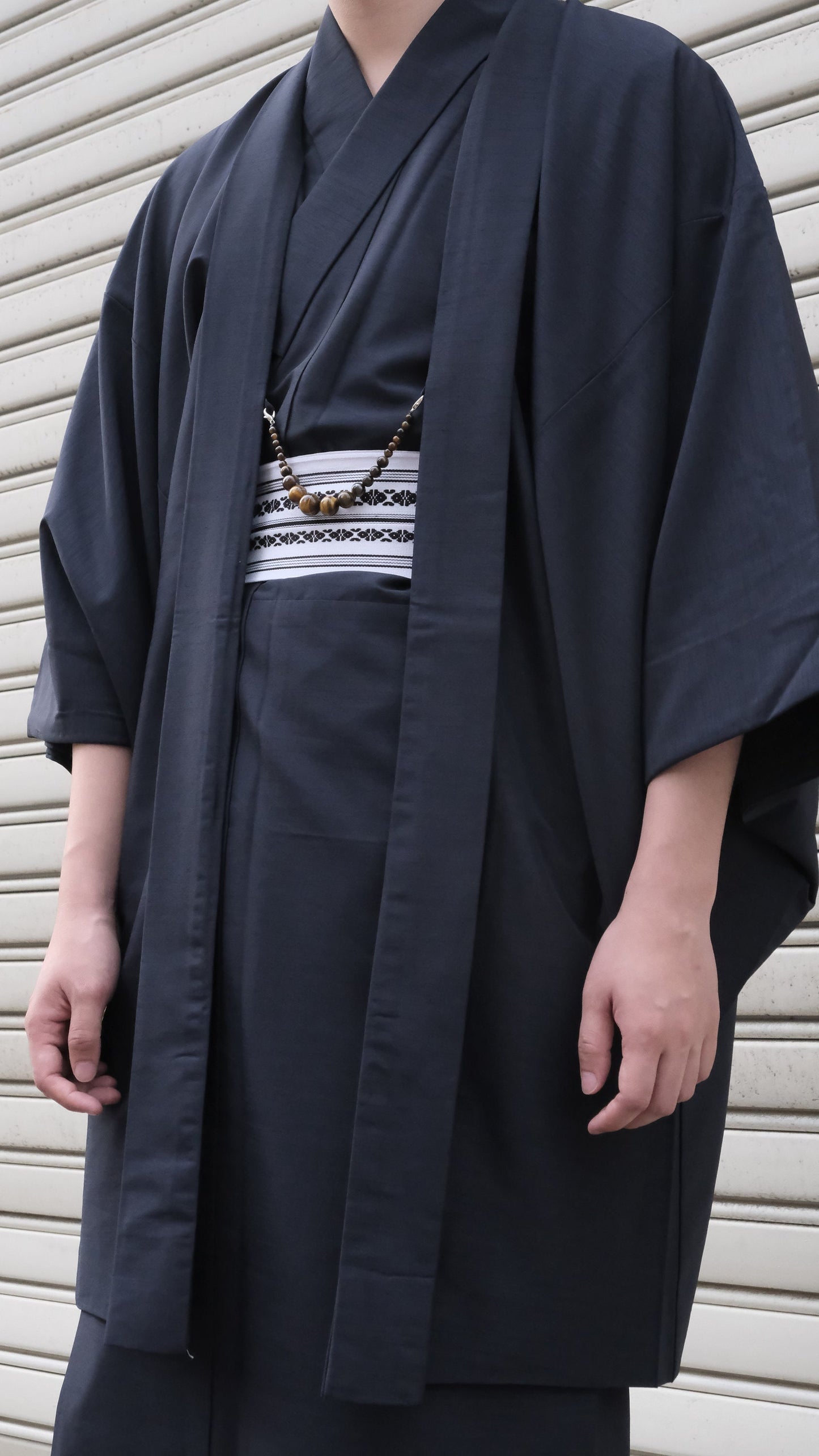 Yellow Tiger's Eye Haori Himo: Men's Kimono Accessory