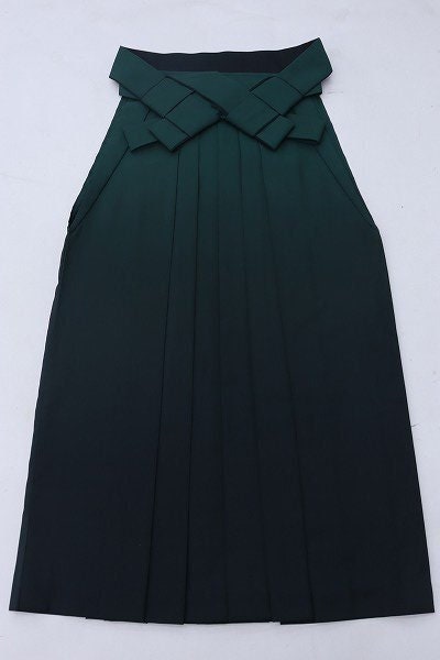 Vintage Gradient Green Women's Hakama Traditional Hakama Skirt