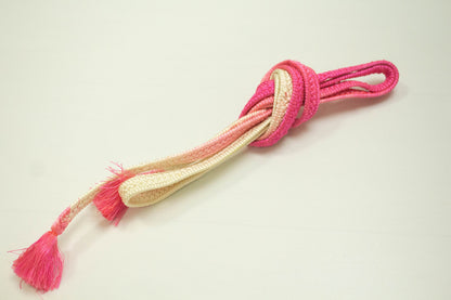 Pink Kimono Obijime Cord: Japanese Belt Accessory  (Z8 Option 4)