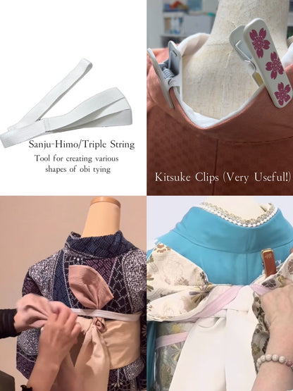 Kimono Kitsuke Tools: Not in a Set, Nagajuban, HadaJuban, Erishin, Obi Pillow, Datejime Belt, etc