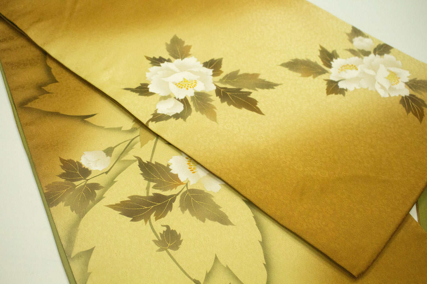 Vintage Silk Fukuro Obi Belt: Kimono Dyeing and Weaving Artist- TANGE Yusuke