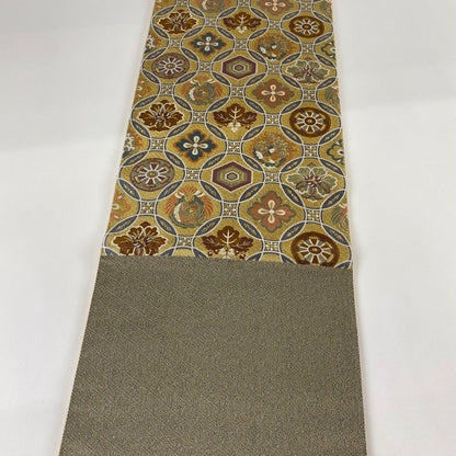 Vintage Japanese Silk Obi Belt: Fukuro Kimono Sash (436x31cm)