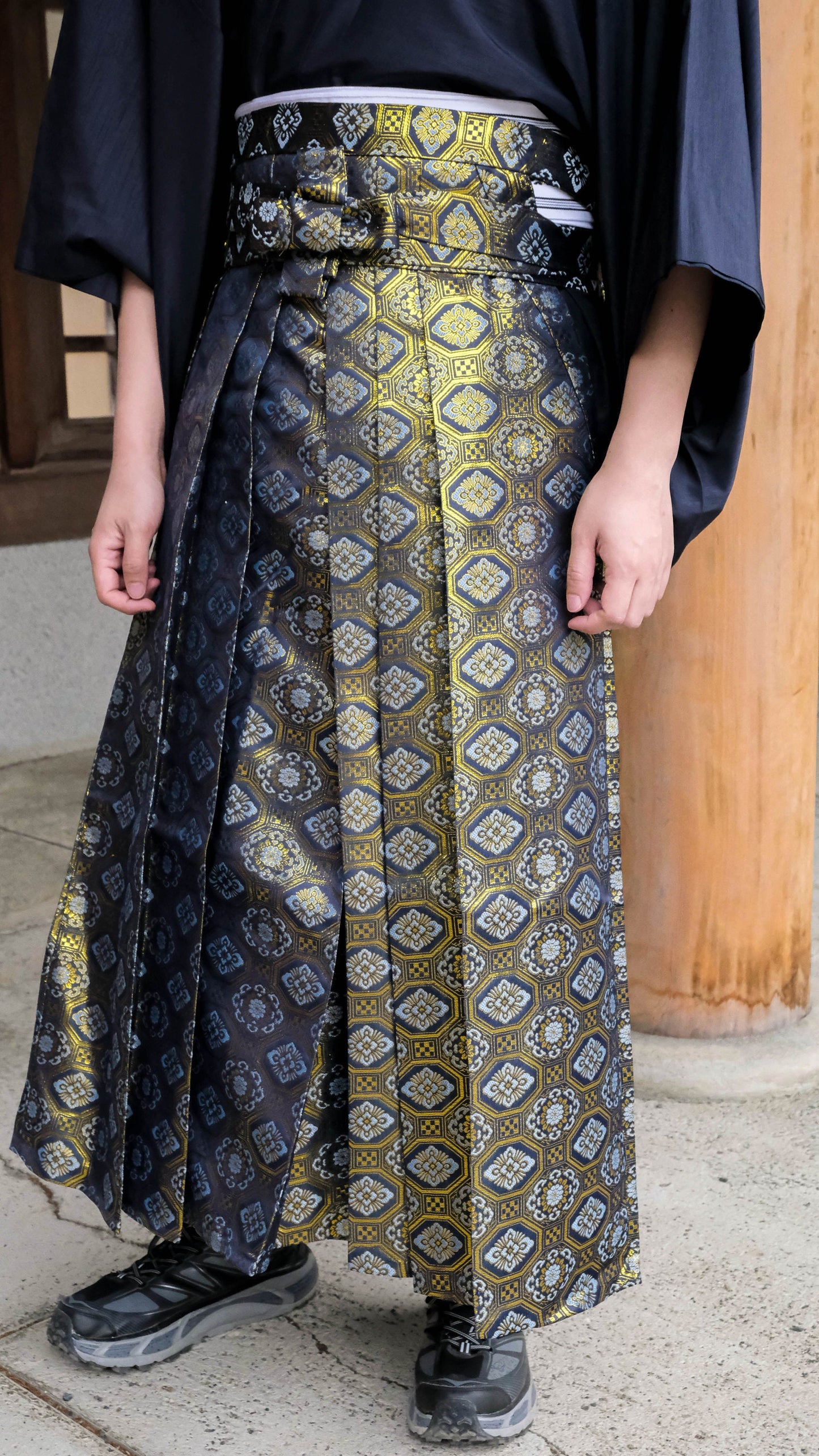 Traditional Men's Hakama & Kimono 2PCS/9PCS Gift Set, Japanese Kimono Pants