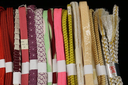 Japanese Kimono Obijime Cord: Brand New, Unused Belt Accessory  (A/B/C/D/G)- 1024
