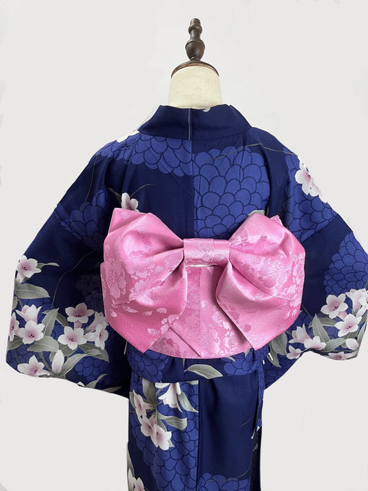 Pink Pre-Tied Obi 3PCS Gift Set, Easy Wear Obi Belt