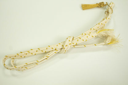White Kimono Obijime Cord Collection: Japanese Kimono Belt Accessories- Set M