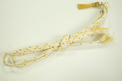White Kimono Obijime Cord Collection: Japanese Kimono Belt Accessories - Set M