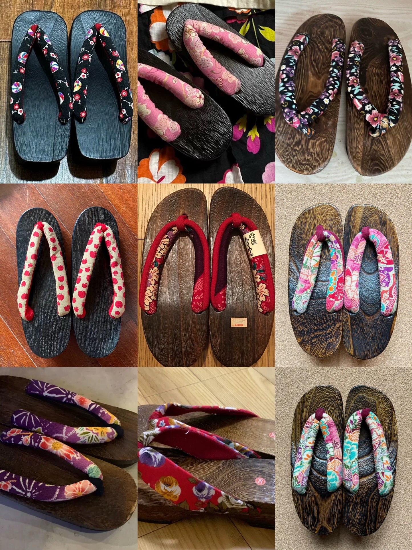 Vintage Japanese Geta Sandals Blind Box: Women's & Girls' Styles