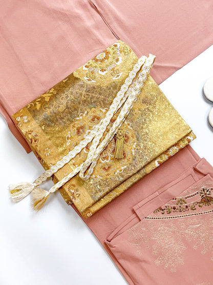 Patterned Vintage Silk Fukuro Obi Belt - Purple Kimono Obi, Rank A+ (OB84)