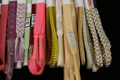 Japanese Kimono Obijime Cord: Brand New, Unused Belt Accessory  (A/B/C/D/G)- 1024
