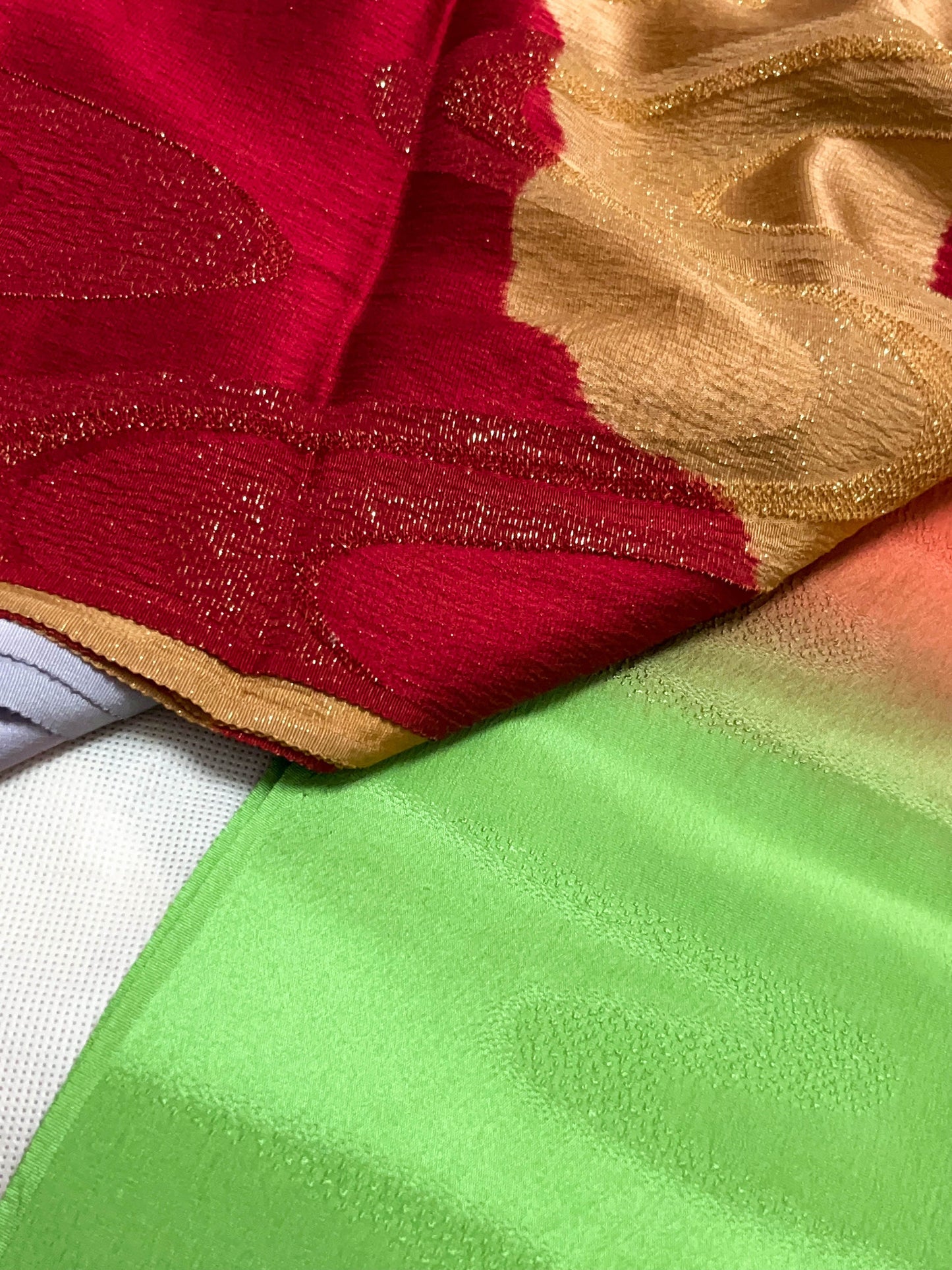 3PCS Vintage Silk Kimono Obiage Sash Collection (Rank S to A+)- WM24