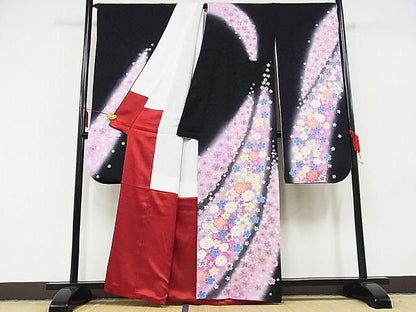 Rank A- Japanese Vintage Furisode Kimono/ B31