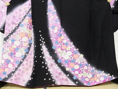 Rank A- Japanese Vintage Furisode Kimono/ B31