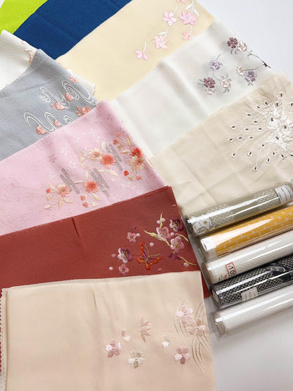 Japanese Floral Han-eri Collar: Kimono Juban Eri, H03