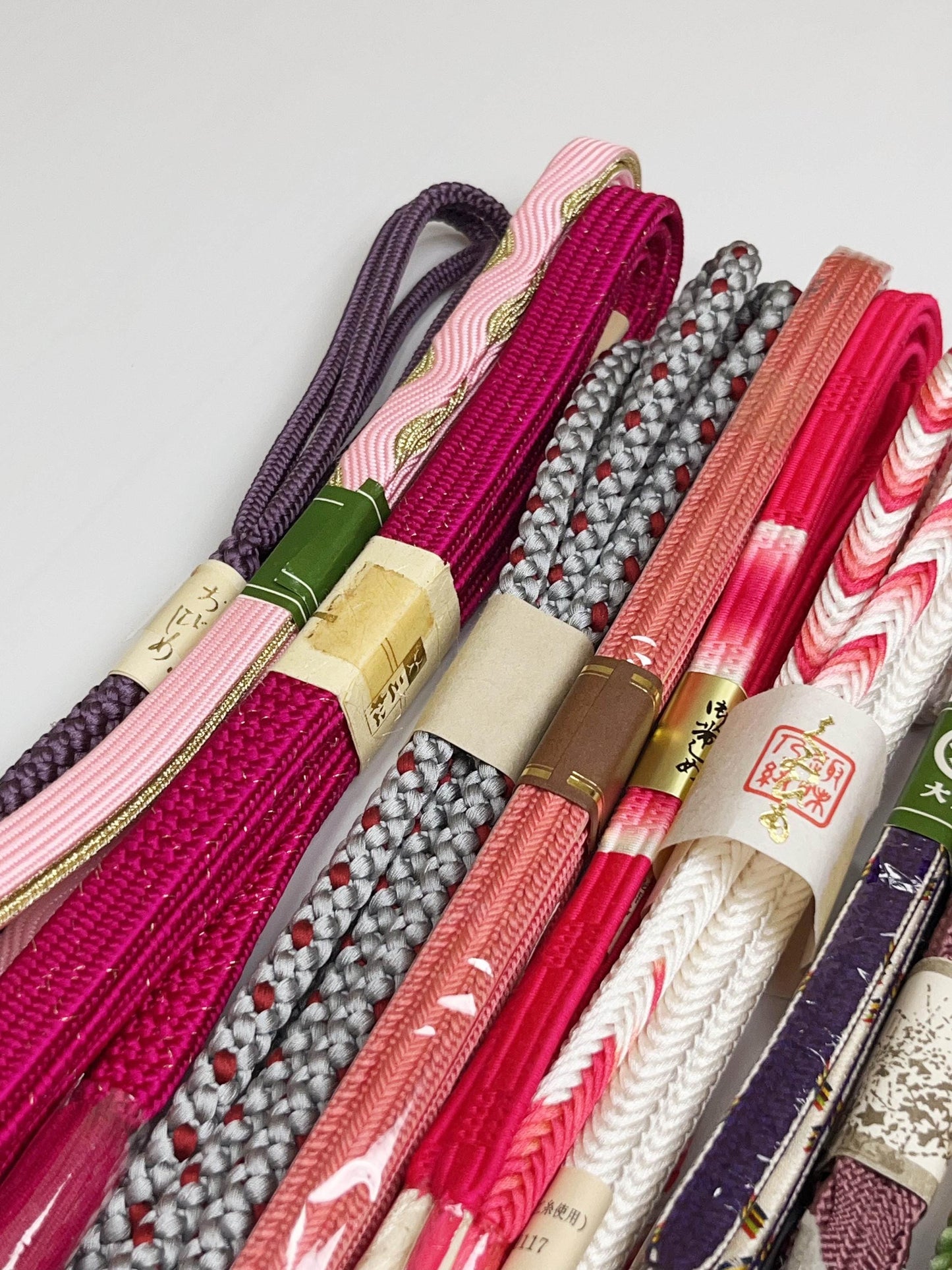 Japanese Obijime Cord Collection: Japanese Kimono Belt, Unused Condition, S03