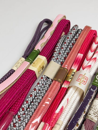 Japanese Obijime Cord Collection: Japanese Kimono Belt, Unused Condition, S03