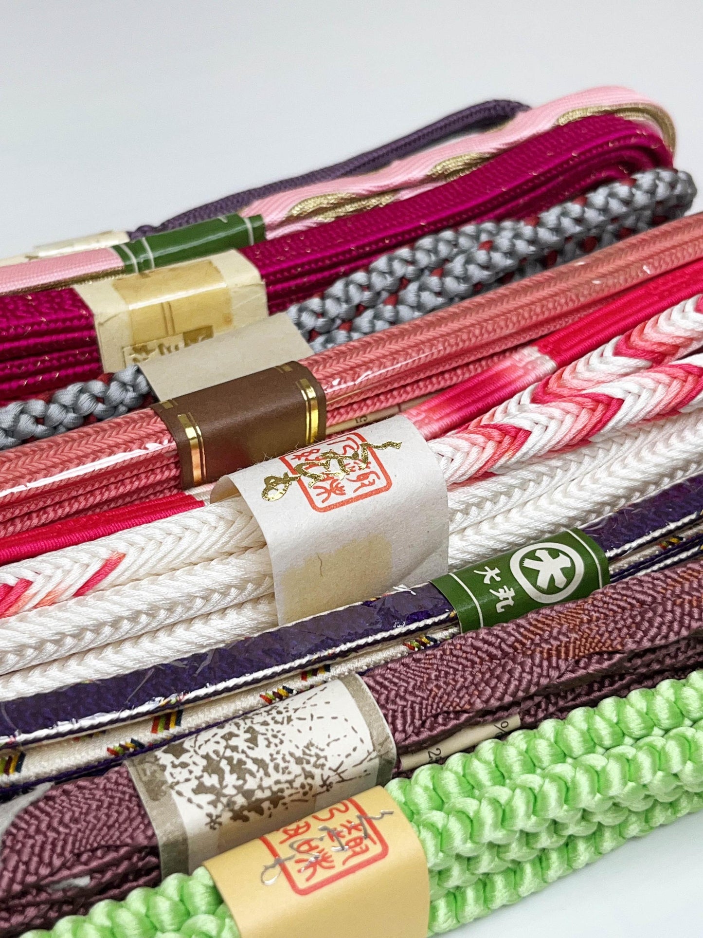 Japanese Obijime Cord Collection: Japanese Kimono Belt, Unused Condition, S03