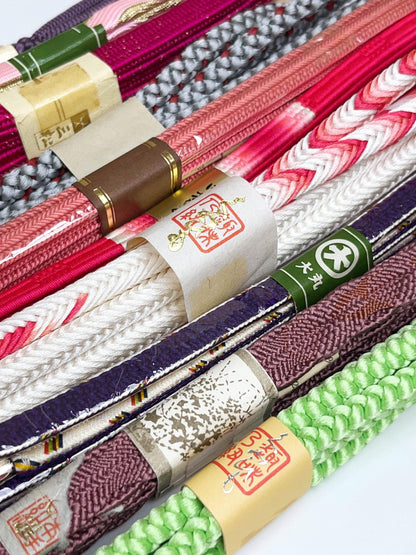 Japanese Obijime Cord Collection: Japanese Kimono Belt, Unused Condition, S03