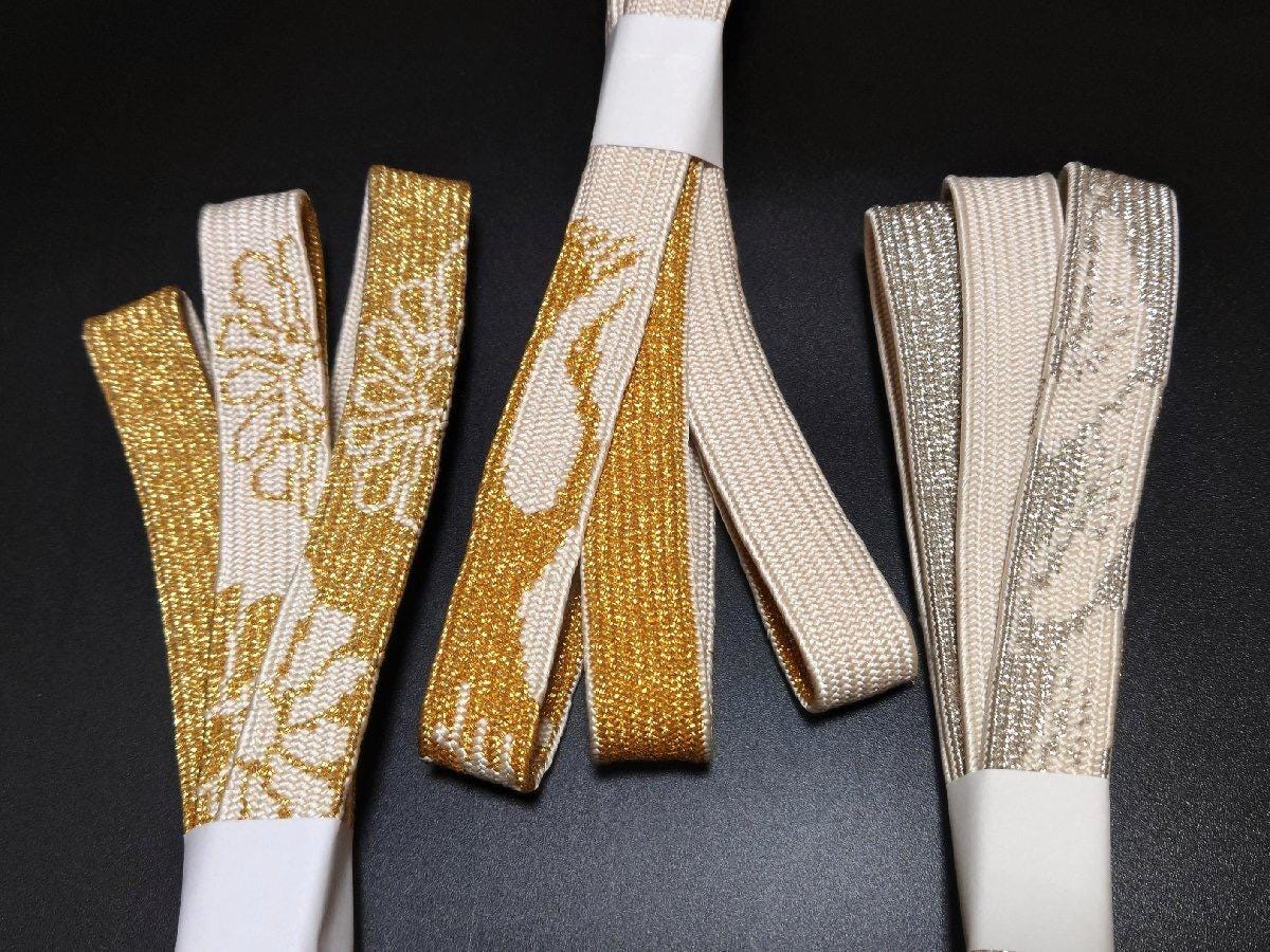 Brand New Silk Obijime Cord: White Formal Kimono Obi Ties