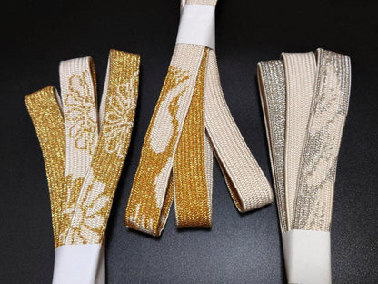 Brand New Silk Obijime Cord: White Formal Kimono Obi Ties