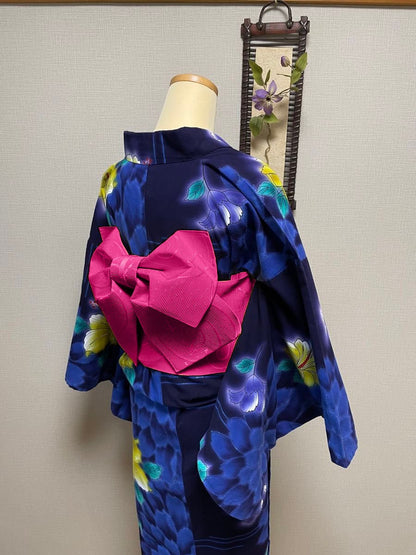 Floral Pre-tied Obi Belt: Easy Japanese Yukata Bow - Red & Pink Blind Box