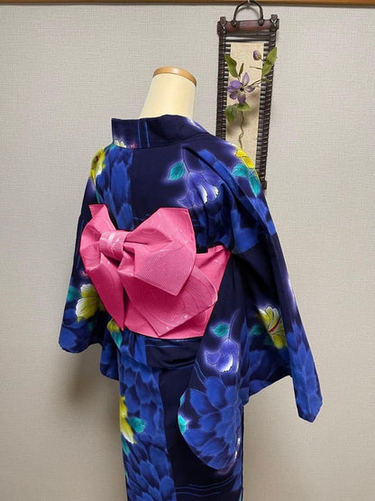 Floral Pre-tied Obi Belt: Easy Japanese Yukata Bow - Red & Pink Blind Box