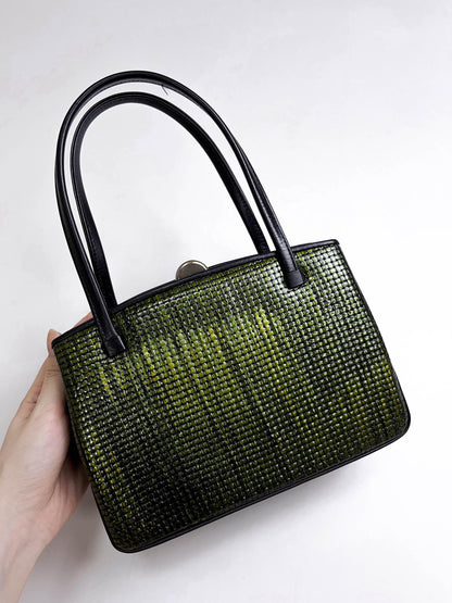 Vintage Kimono Clutch Bag: The Heart Sutra Purse, Made in Tokyo
