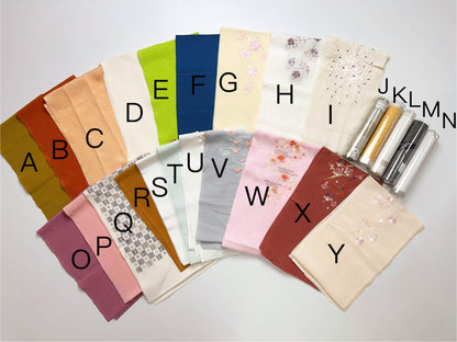 Japanese Floral Han-eri Collar: Kimono Juban Eri, H03