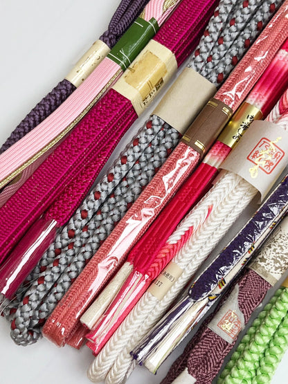 Japanese Obijime Cord Collection: Japanese Kimono Belt, Unused Condition, S03