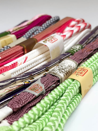 Japanese Obijime Cord Collection: Japanese Kimono Belt, Unused Condition, S03