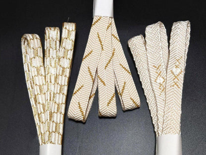 Brand New Silk Obijime Cord: White Formal Kimono Obi Ties