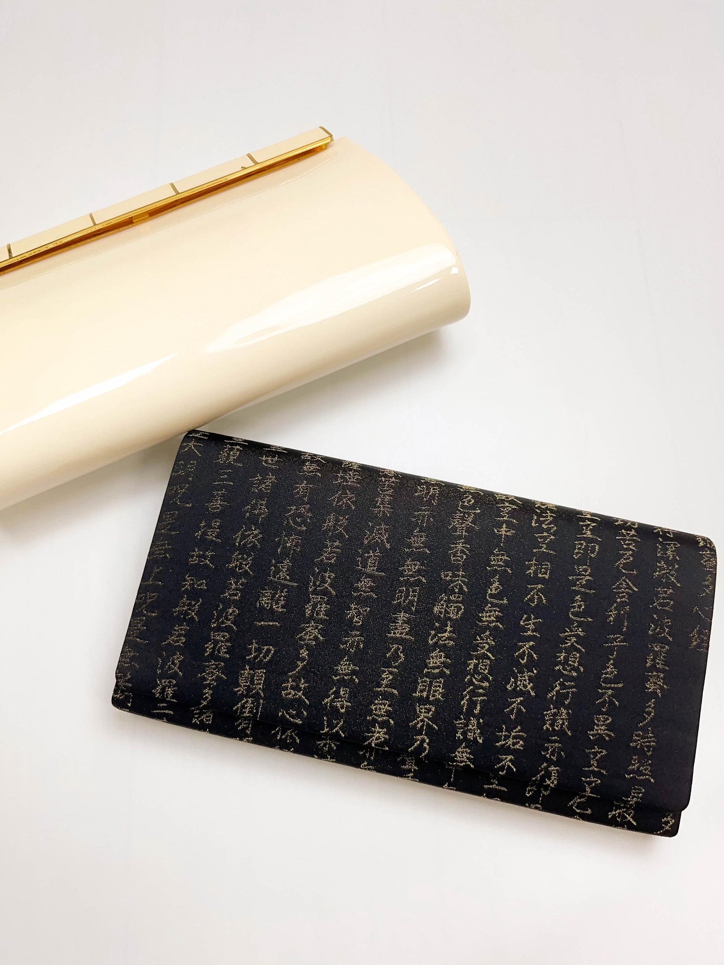 Vintage Kimono Clutch Bag: The Heart Sutra Purse, Made in Tokyo