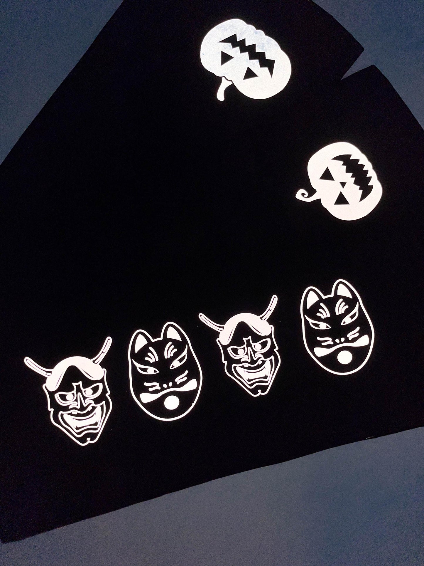 Luminous Halloween Hanhaba Obi: Reflective Yukata Kimono Belt