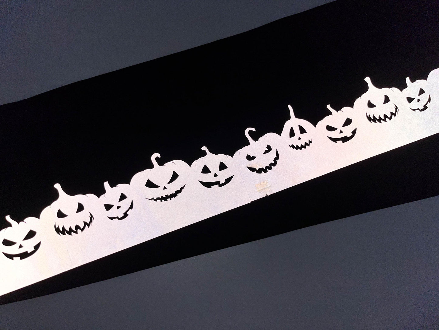Luminous Halloween Hanhaba Obi: Reflective Yukata Kimono Belt