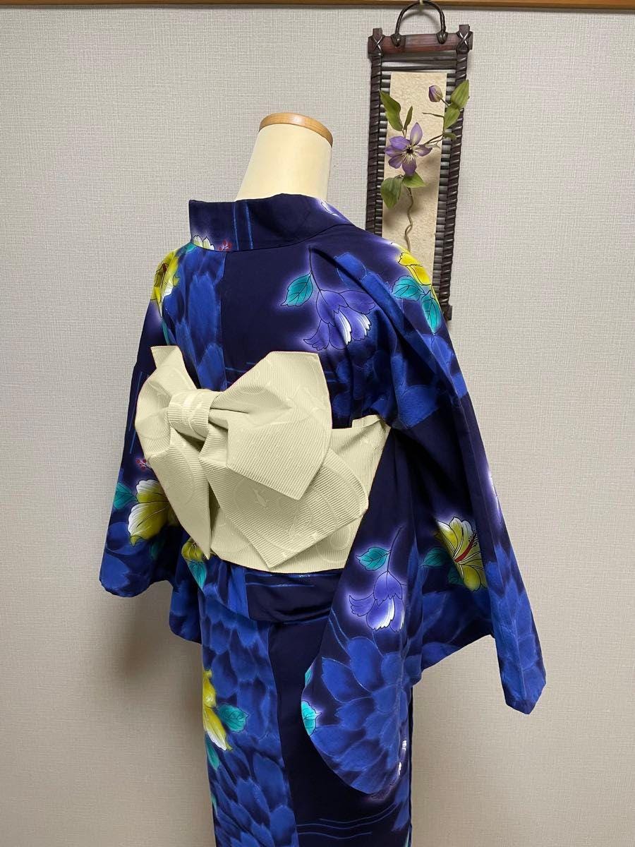 Floral Yellow/White/Black Tsuke Obi Blind Box: Pre-tied Japanese Kimono Belt