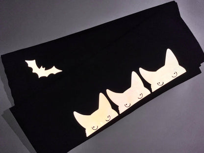 Luminous Cat Hanhaba Obi: Halloween Kimono Belt