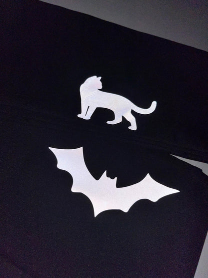 Luminous Cat Hanhaba Obi: Halloween Kimono Belt