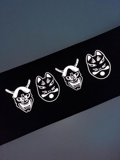 Luminous Halloween Hanhaba Obi: Reflective Yukata Kimono Belt