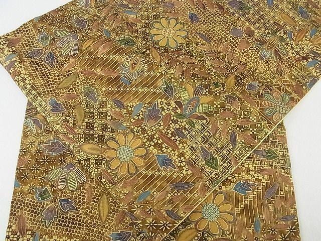 Vintage Floral Silk Nagoya Obi Belt - Japanese Kimono Obi (OB194)