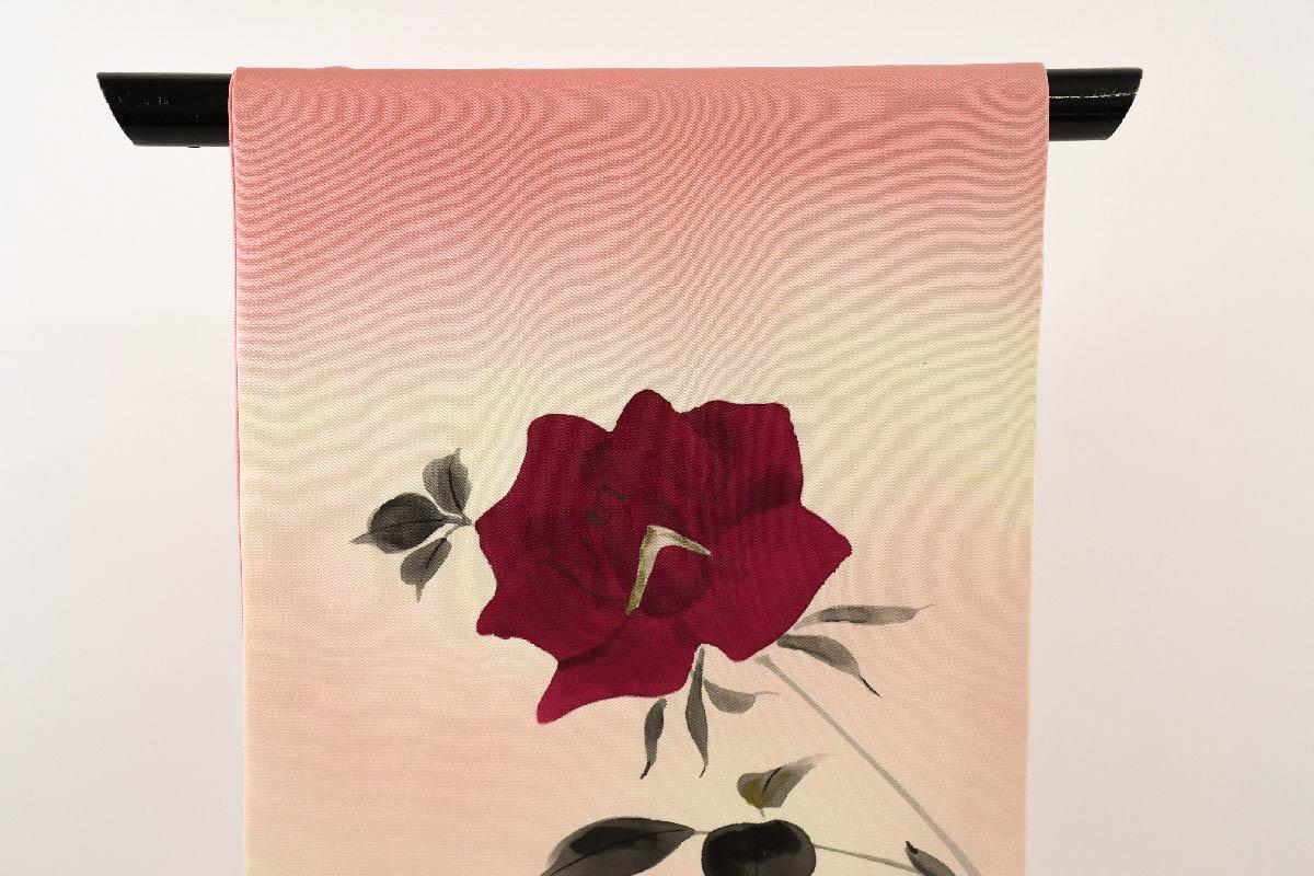 Vintage Silk Nagoya Obi Belt: Pastel Floral Kimono Sash