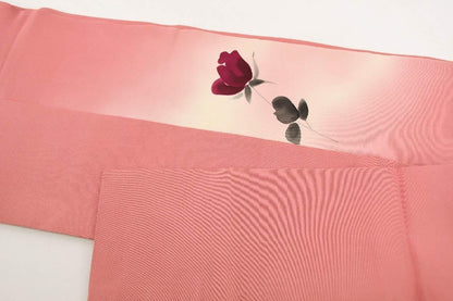 Vintage Silk Nagoya Obi Belt: Pastel Floral Kimono Sash