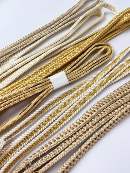 Silk Obijime Cord Collection - Japanese Kimono Belt Ties, Q4