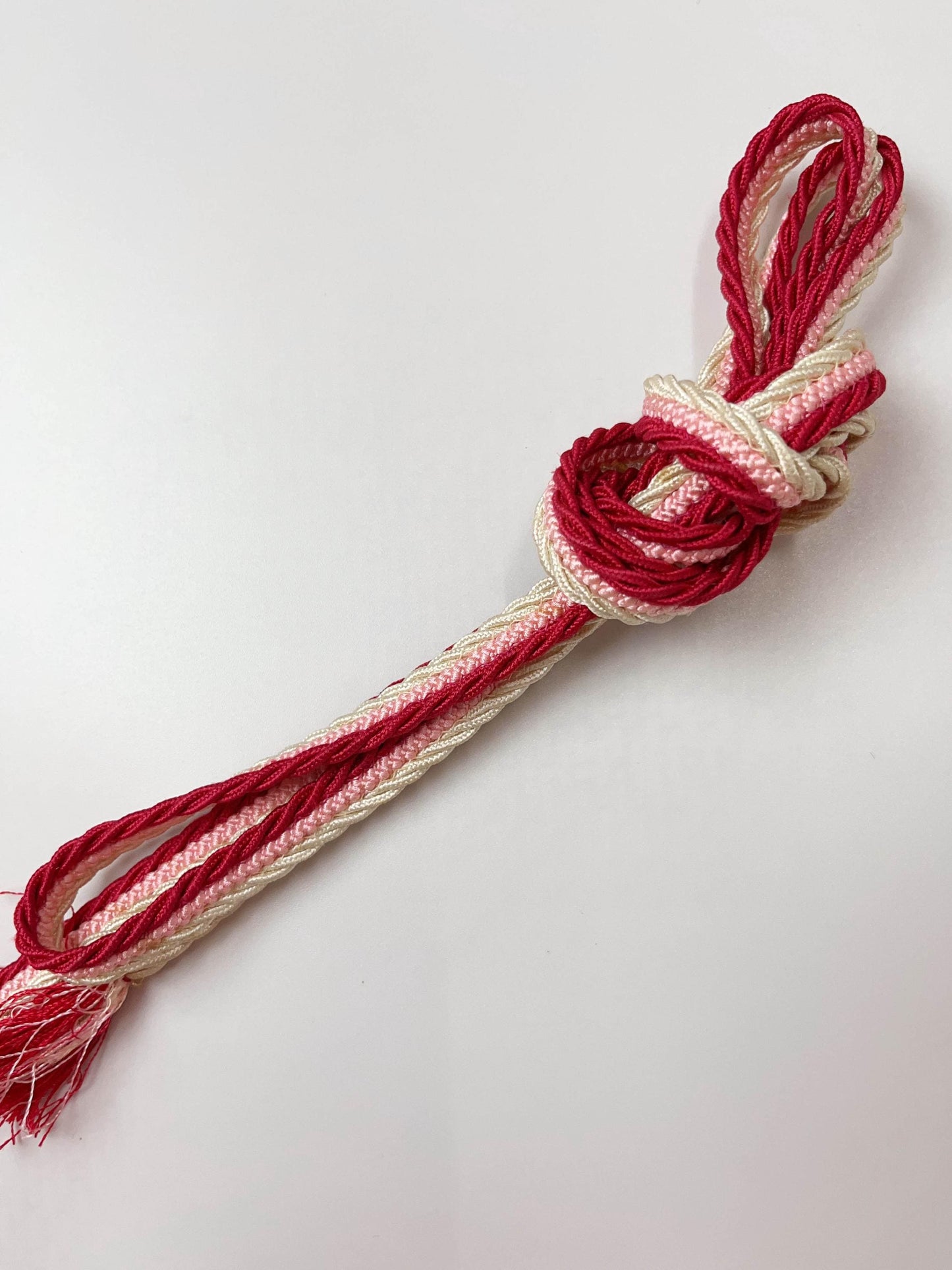 Pink Silk Obijime Cord Collection, Japanese Kimono Accessories, Obi Ties, Q6