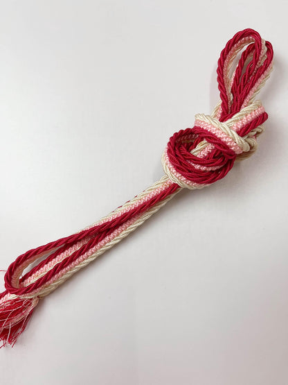 Pink Silk Obijime Cord Collection, Japanese Kimono Accessories, Obi Ties, Q6